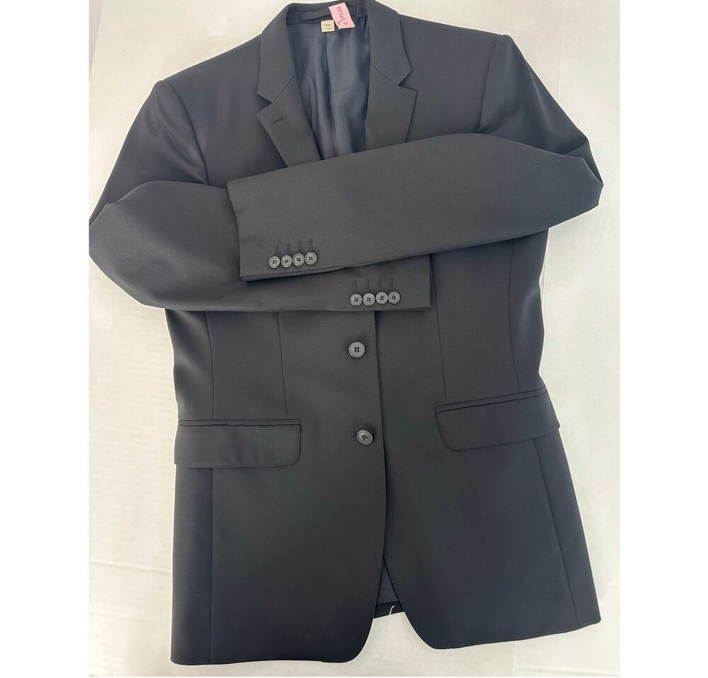 Burberry London "Stirling" Men's Black Two-Button Suit Jacket Blazer 48R
